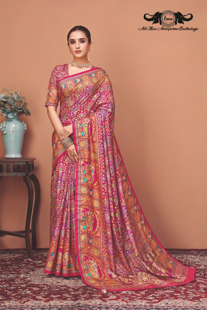 Luxurious Art Silk Saree with Traditional Pichwai Digital Print