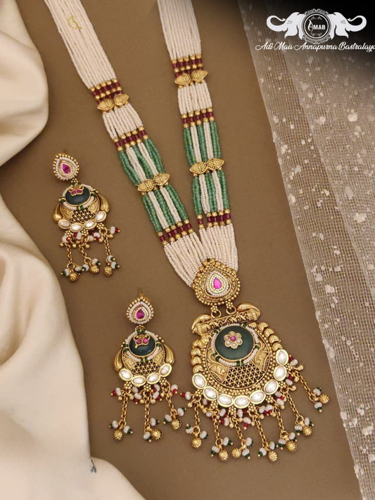 Wholesale Bridal Rani Haar Set Antique Gold Heavy Pendant - Bulk