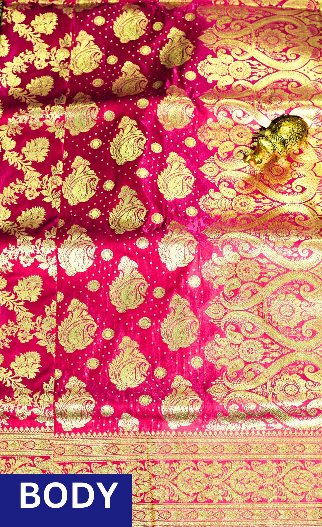 Rani-Colored Benarasi Saree