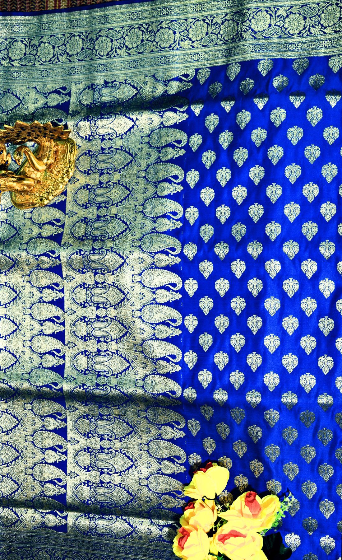 Royal Blue Benarasi Saree